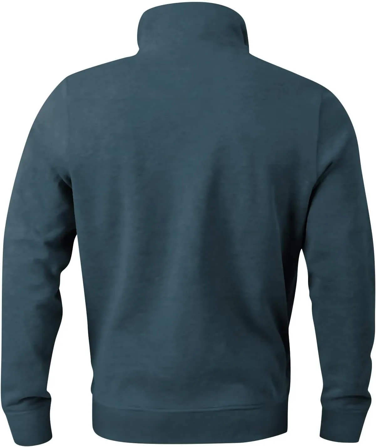 2024 Men's 3/4 Zip Pullover Long Sleeved Fashion Slim Fit Top High Collar Cotton Sweatshirt Lightweight Workout Shirt
