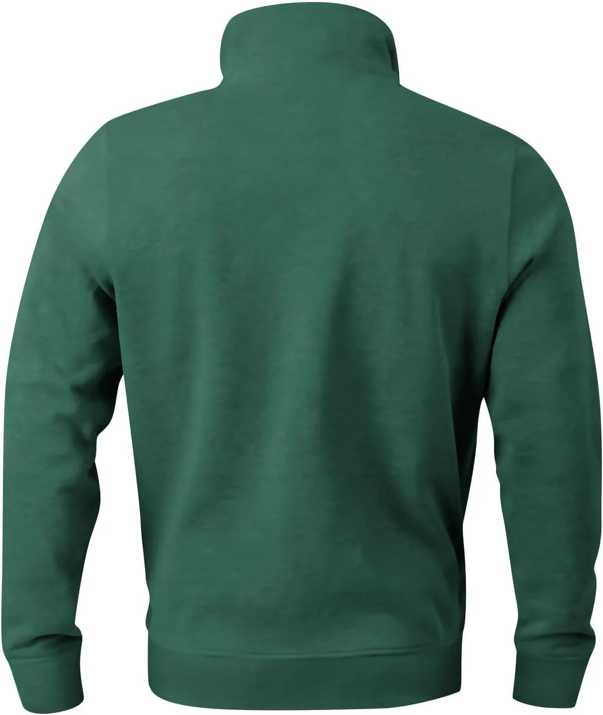 2024 Men's Quarter-Zip Pullover Long Sleeved Fashion Slim Fit Top High Collar Sweatshirt Lightweight Workout Shirt