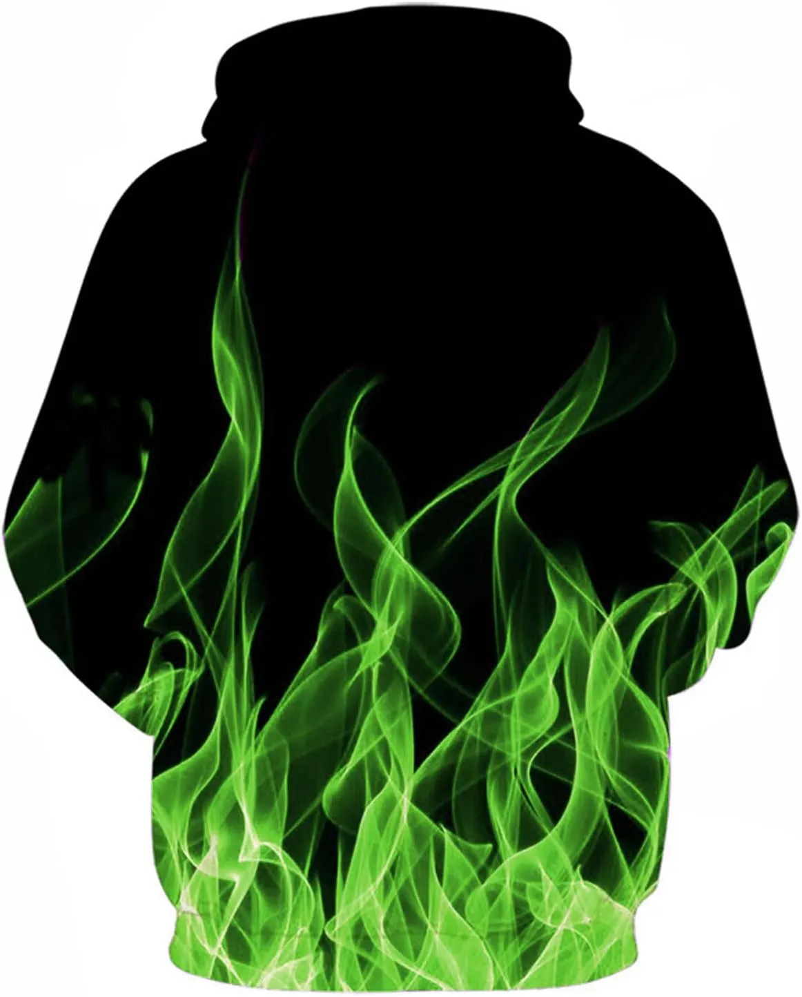 3D Flame Print Hoodies for Men Women Long Sleeves Casual Shirt Hooded Pullover Loose Tops with Pockets