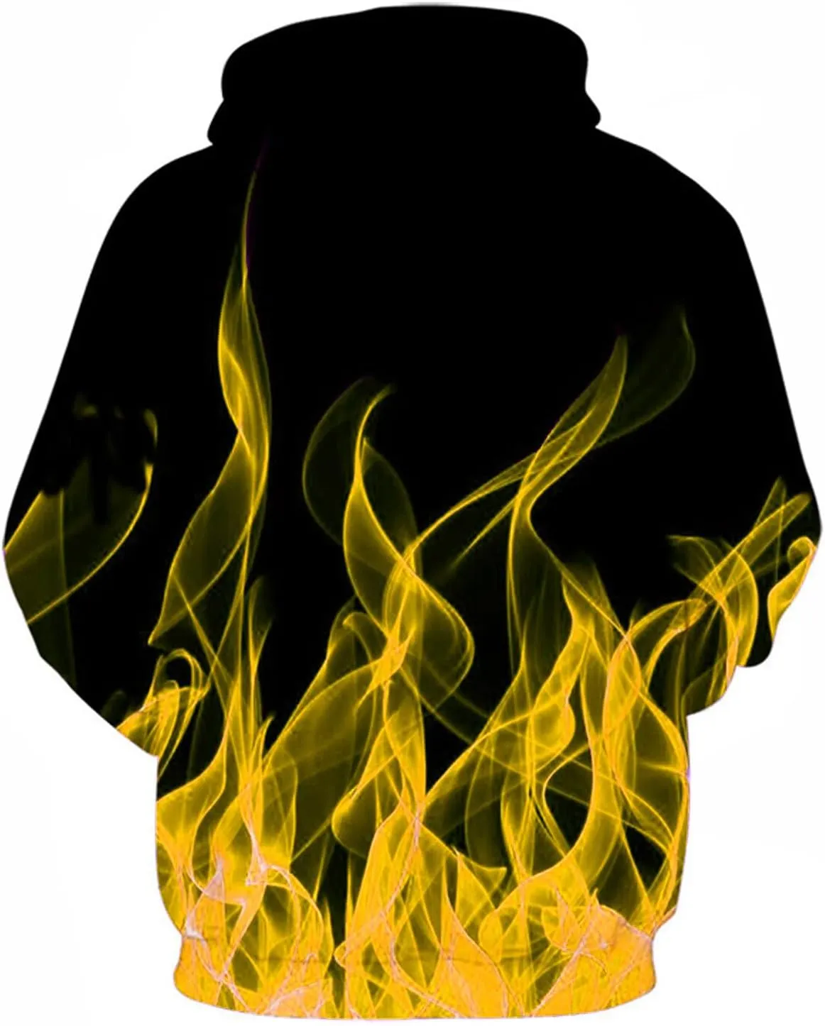 3D Flame Print Hoodies for Men Women Long Sleeves Casual Shirt Hooded Pullover Loose Tops with Pockets