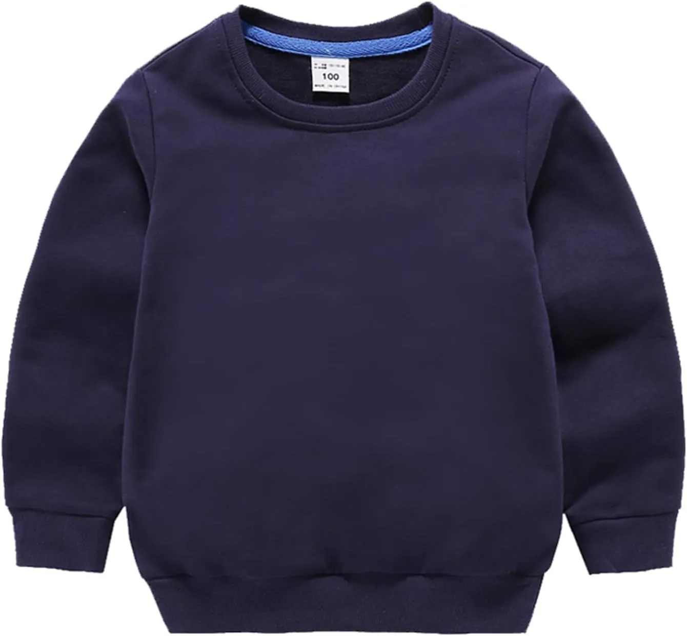 Boys Girls Crewneck Sweatshirts Kids Toddler Baby Sweatshirt Solid Cotton Soft Long Sleeve Uniform Shirts for Girls