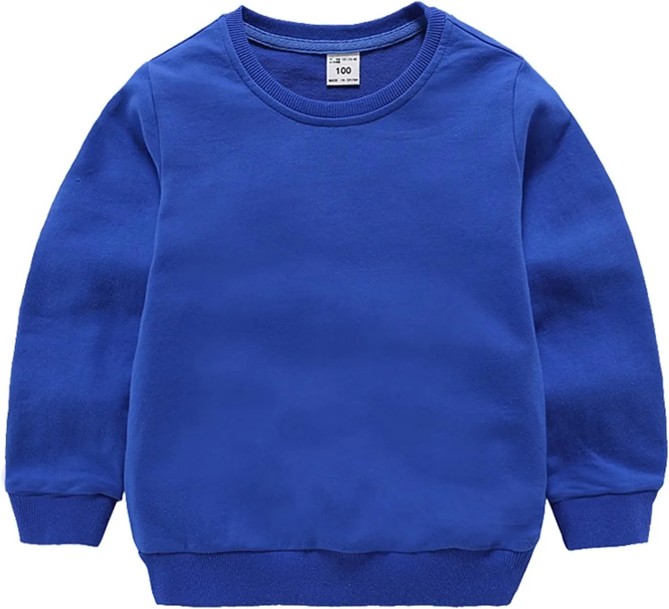 Boys Girls Crewneck Sweatshirts Kids Toddler Baby Sweatshirt Solid Cotton Soft Long Sleeve Uniform Shirts for Girls
