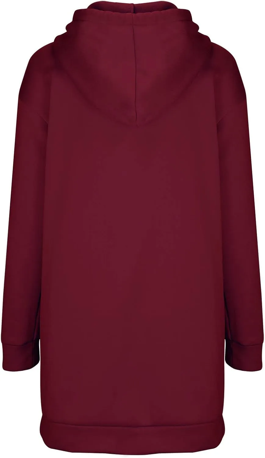 BZGTZT Women's Oversized Hoodie Extra Long Hooded Tunic Sweatshirt With Kangaroo Pockets Pullover Long Sleeve Drawstring Coat