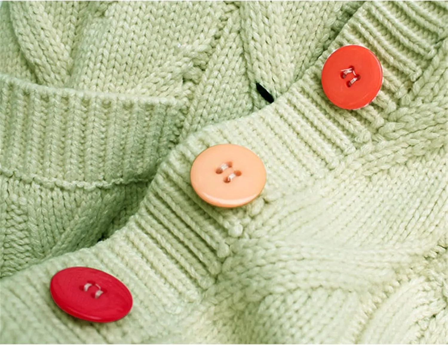 Cable Knit Sweater Women Open Front Cardigan Sheep V-Neck Button Down Long Sleeve Embroidery Wool Blend Sweaters Coat