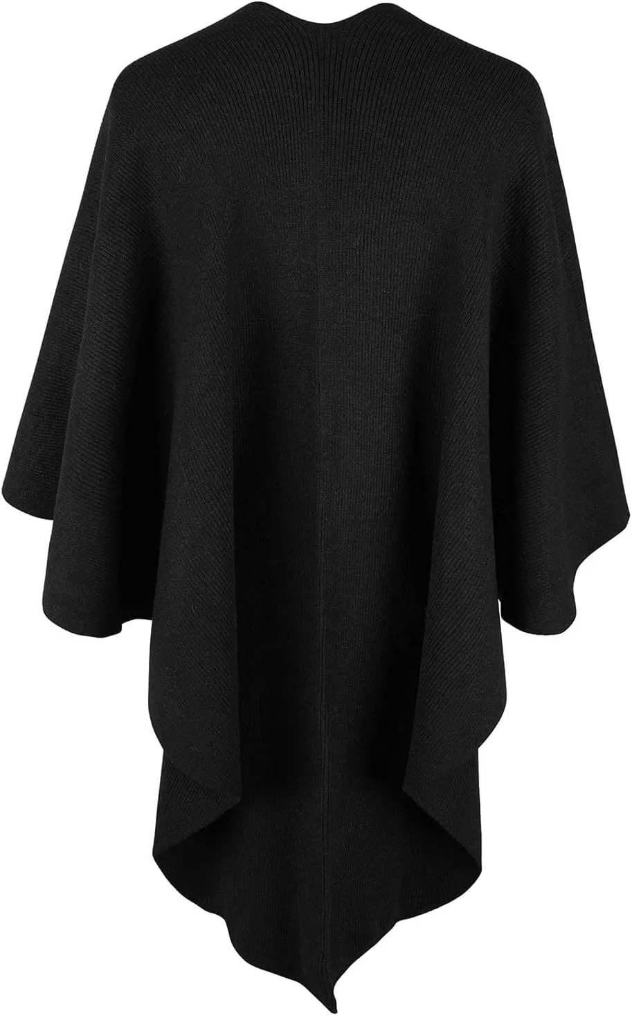 Cardigan for Women Winter Cloak Shawl Wraps Faux Fur Pompoms Irregular Hem Cape Warm Open Front Knit Sweater Shawls
