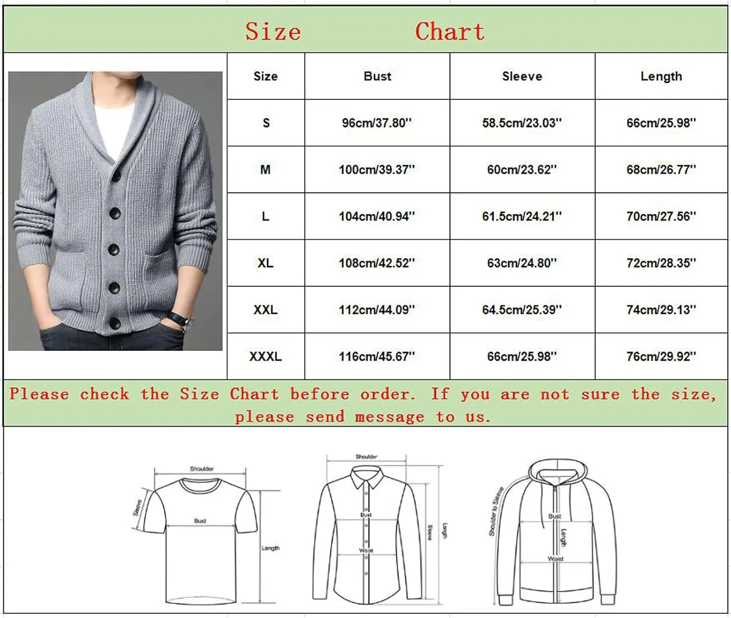 Cardigan Sweater Tops for Men, Button Down Long Sleeve Knitted Loose Fit Top Fall Retro Big and Tall Sportswear