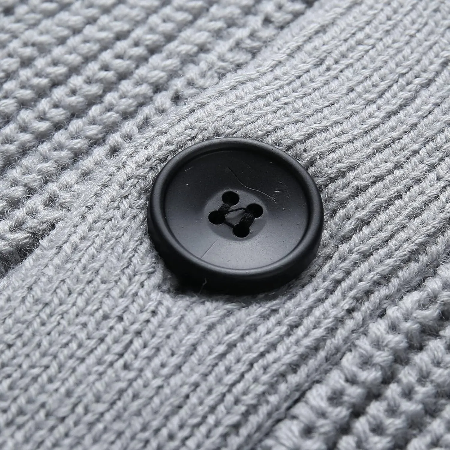 Cardigan Sweater Tops for Men, Button Down Long Sleeve Knitted Loose Fit Top Fall Retro Big and Tall Sportswear