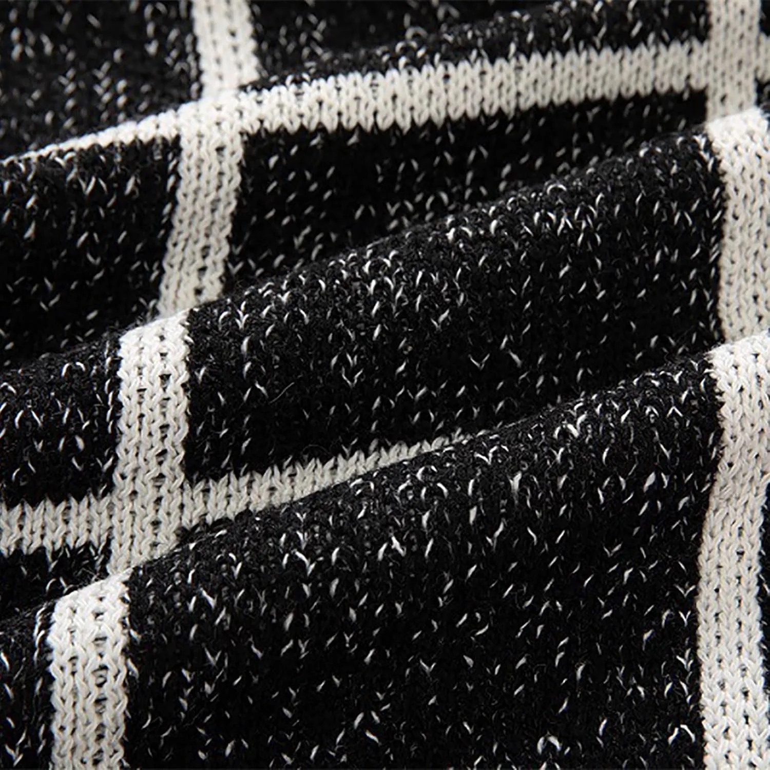 Cardigan Sweaters for Men Plaid Button Down Sweater Ruffle Shawl Collar Cardigan Vintage Open Front Sweater