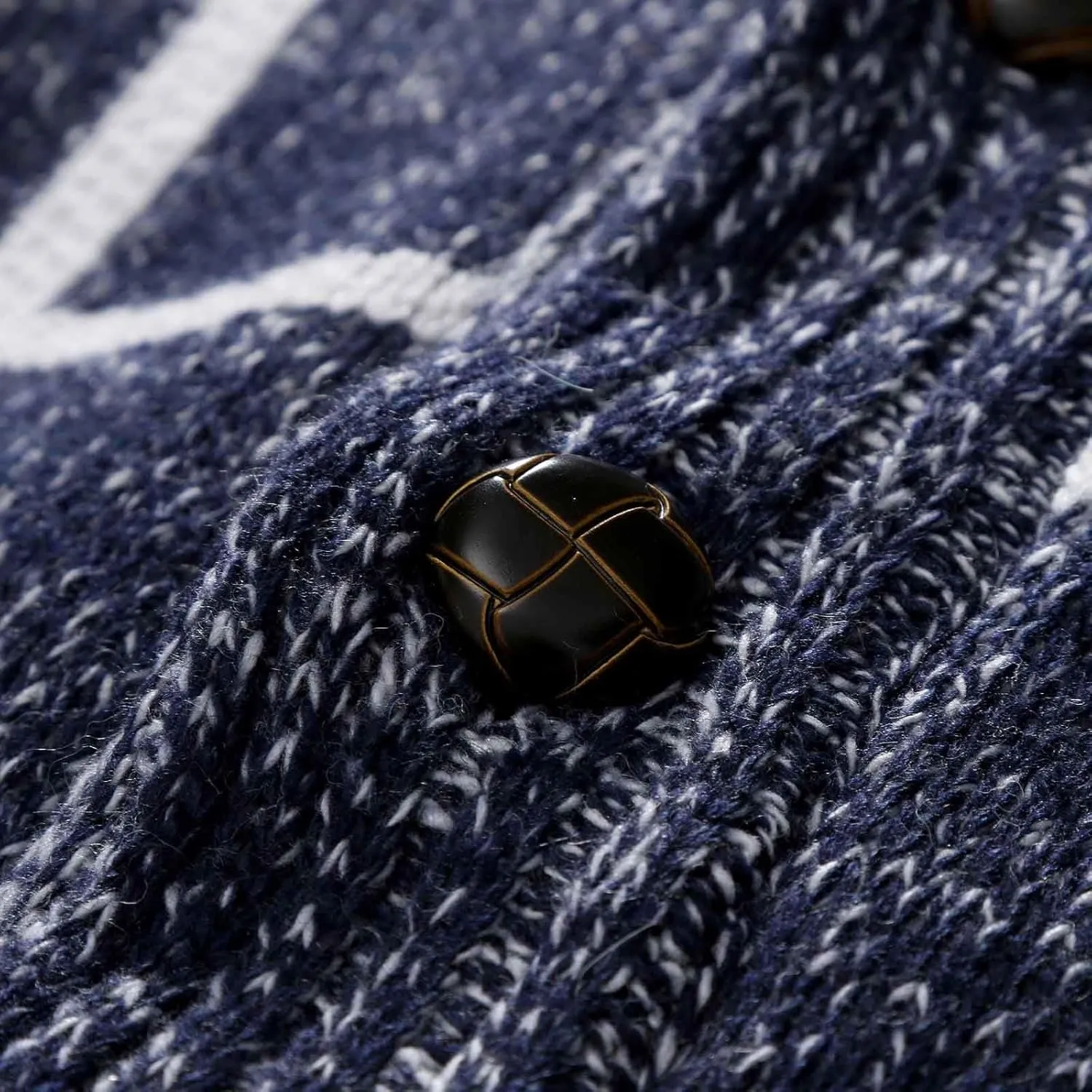 Cardigan Sweaters for Men Plaid Button Down Sweater Ruffle Shawl Collar Cardigan Vintage Open Front Sweater