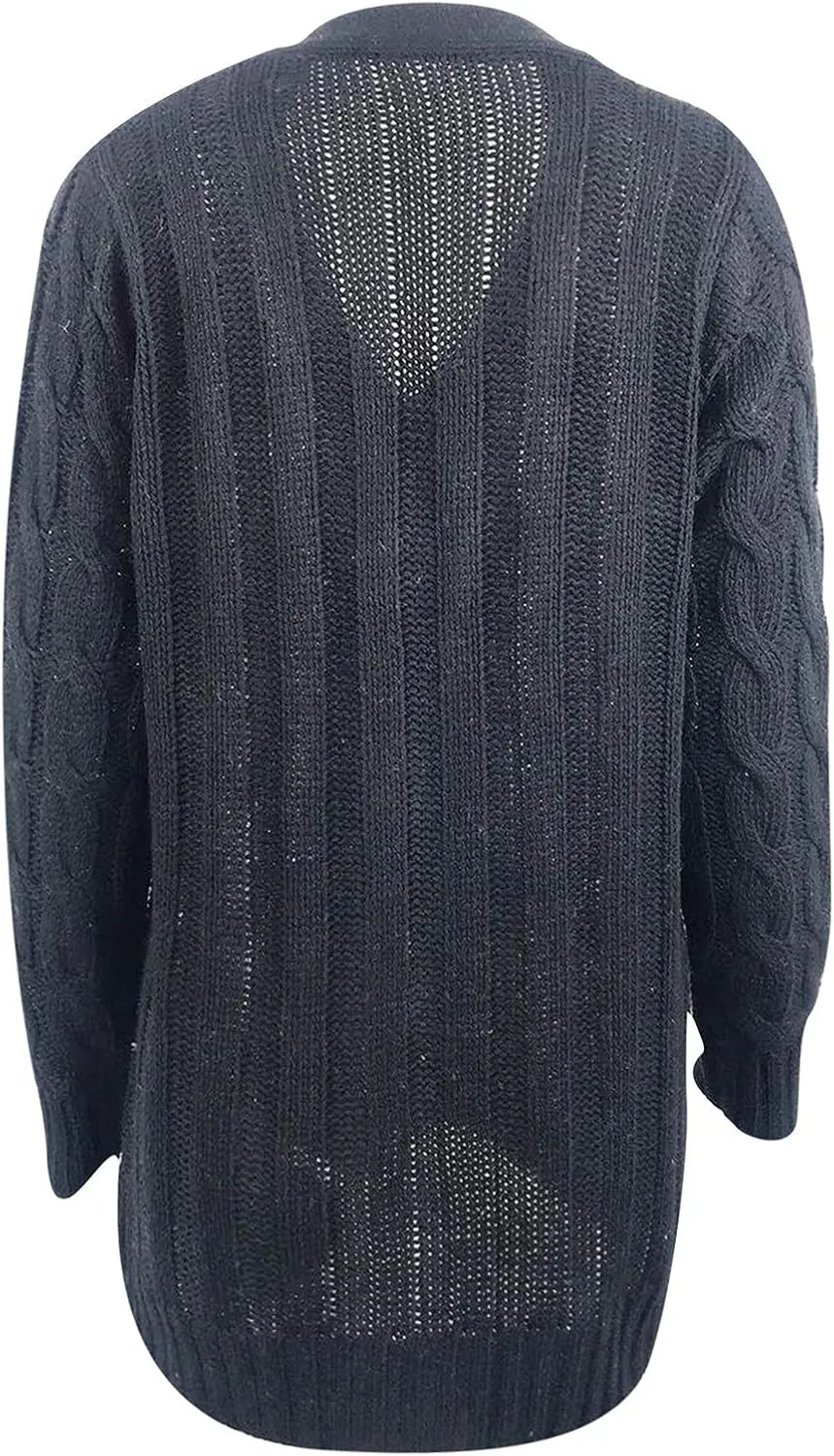 Cardigan Sweaters for Women Button Long Sleeve Cable Knit Sweater Loose Open Front Casual Fall Fashion Cardigans