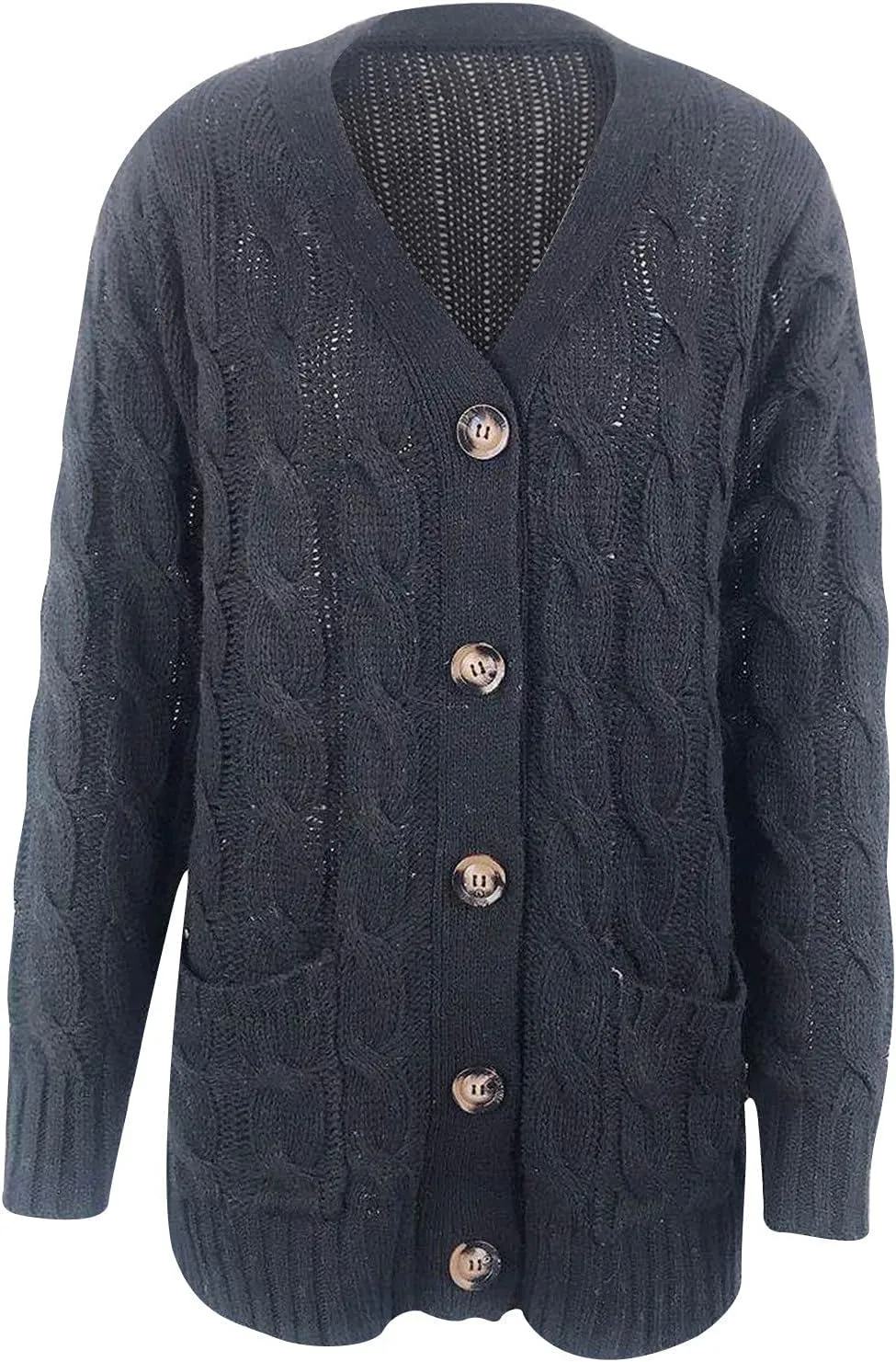 Cardigan Sweaters for Women Button Long Sleeve Cable Knit Sweater Loose Open Front Casual Fall Fashion Cardigans