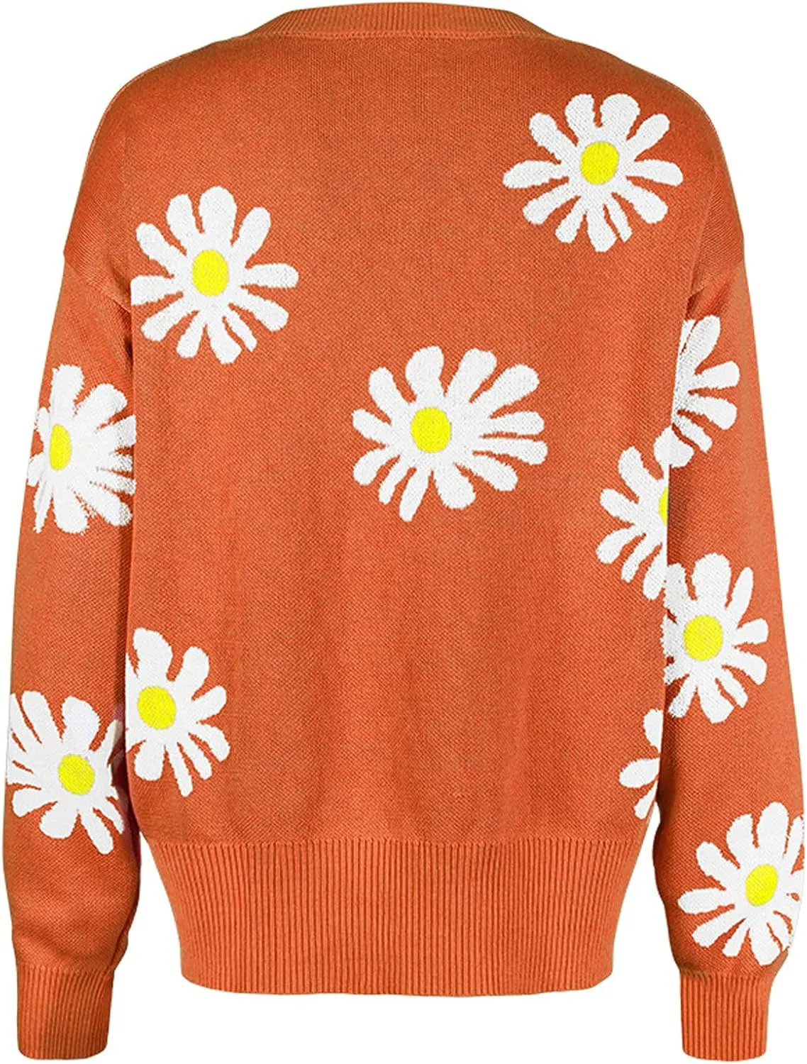 Cardigan Sweaters for Women Crew Neck Button Long Sleeve Cardigansopen Front Ruffle Loose Fall Outfits Clothes