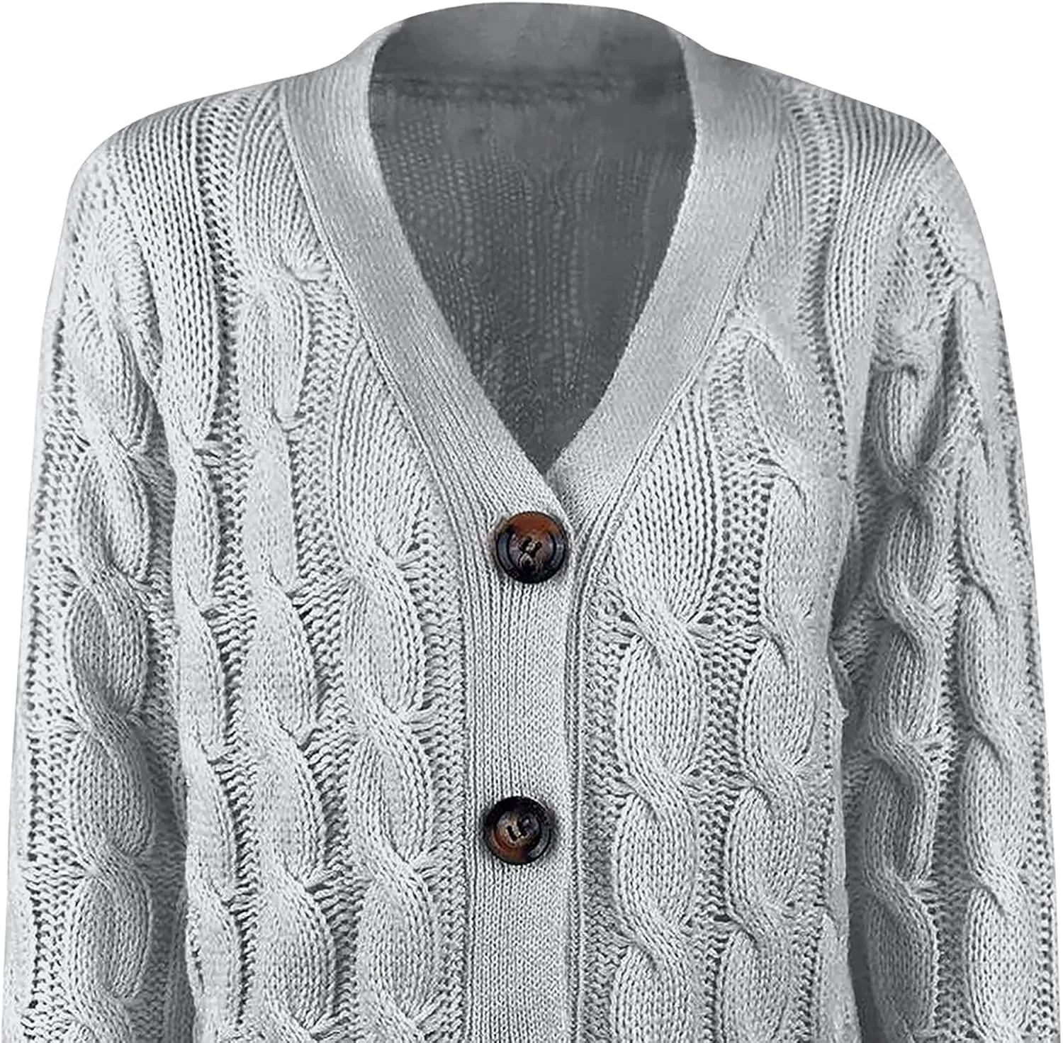 Cardigan Sweaters for Women Open Front Cardigan Sweater Fashion Button Knit Chunky Outwear Plus Size Coats Pocket