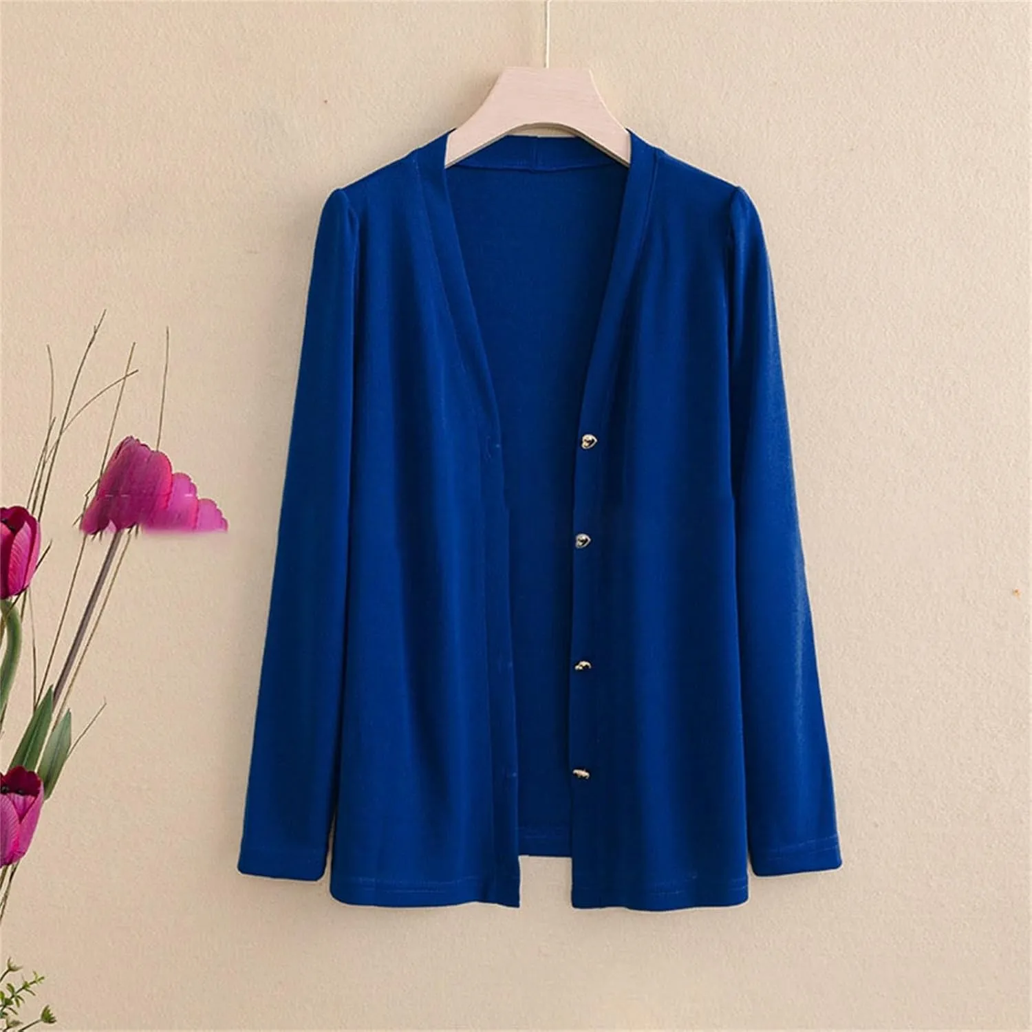 Cardigan Women Sleeve Ice Silk Knit with Skirt V Neck Cardigan Black Sweatshirt Women's Cardigan Sweaters Oversized