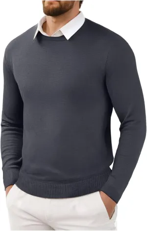 Cashmere Sweaters for Men, Men's Cashmere Sweater Warm Pullovers Crewneck Knit Winter Tops Male Knitwear Jumpers