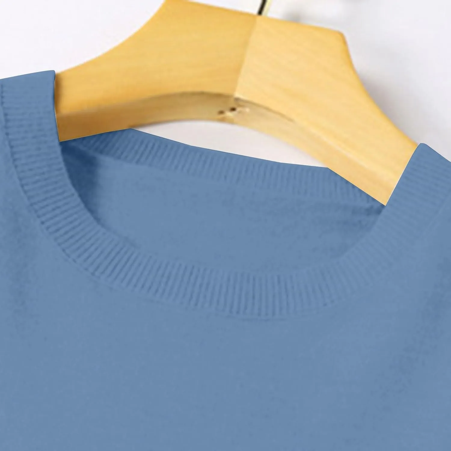 Cashmere Sweaters for Women Thin Lightweight Crewneck Sweaters Soft Wool Plain Crop Sweater Light Weight Sweaters