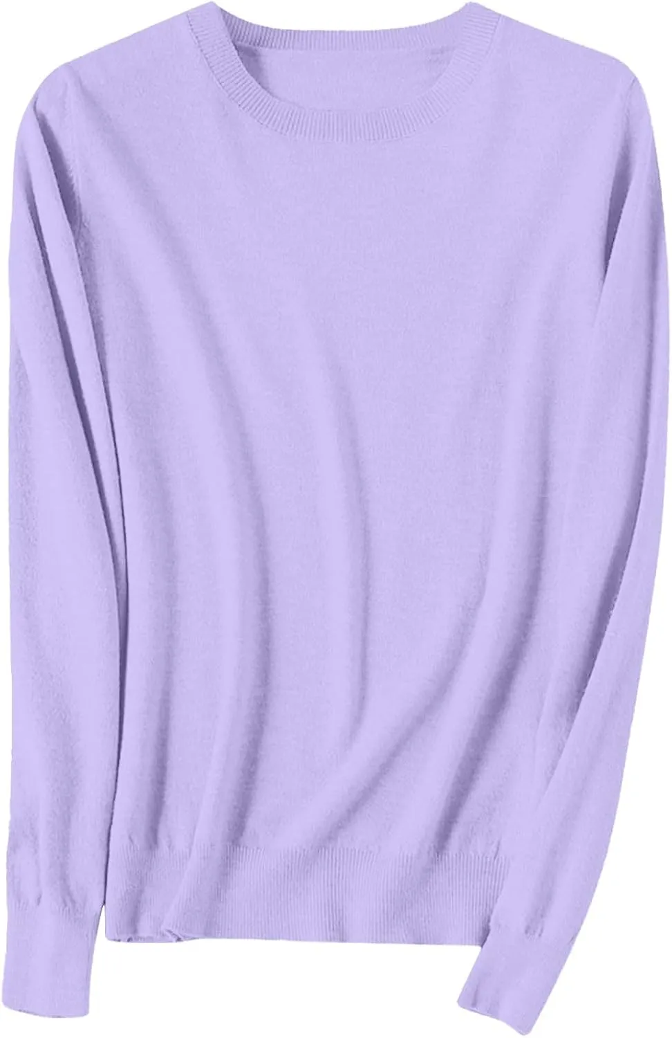Cashmere Sweaters for Women Thin Lightweight Crewneck Sweaters Soft Wool Plain Crop Sweater Light Weight Sweaters