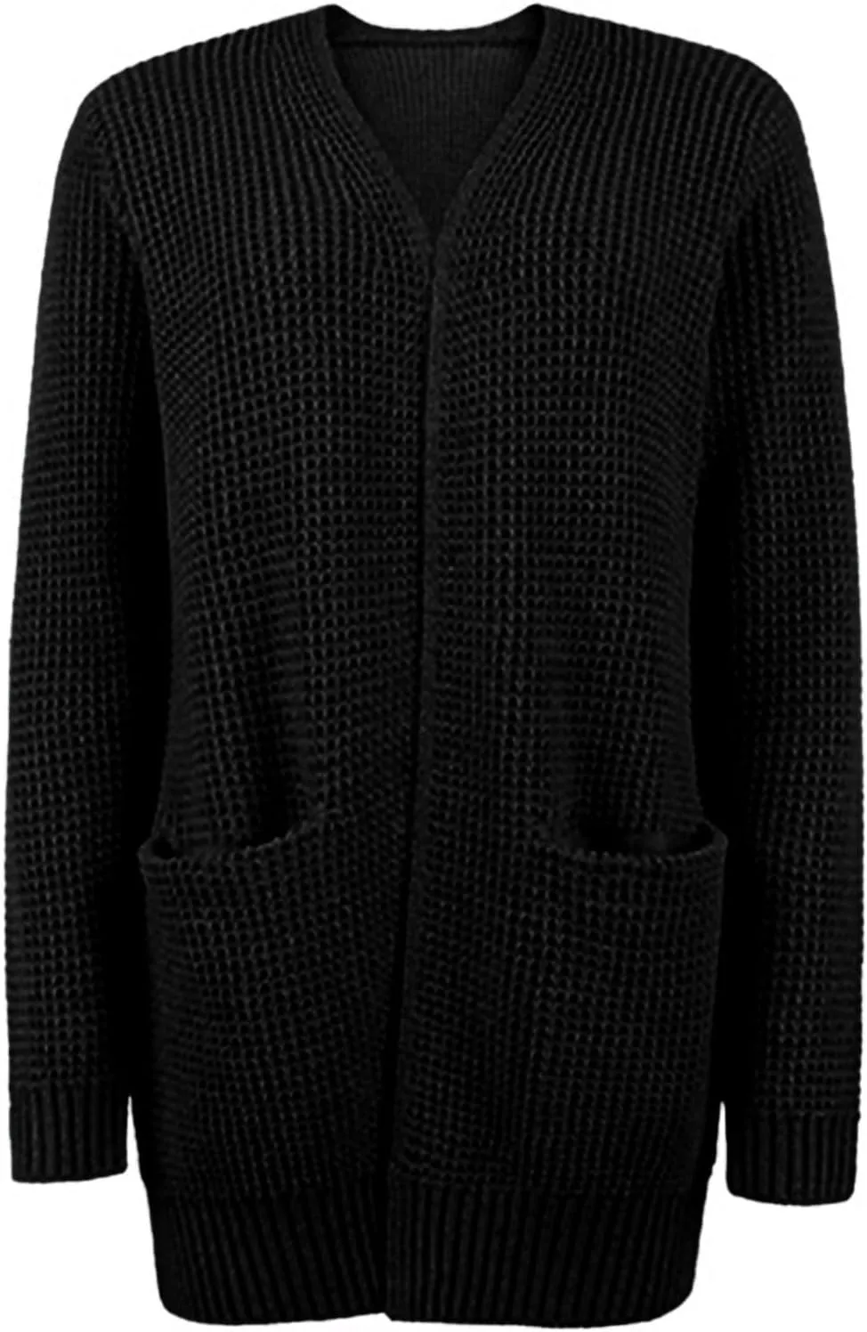 cooki Women's 2024 Fall Fashion Open Front Chunky Knit Sweater Cardigans Oversized Long Sleeve Cotton Cardigans Jacket