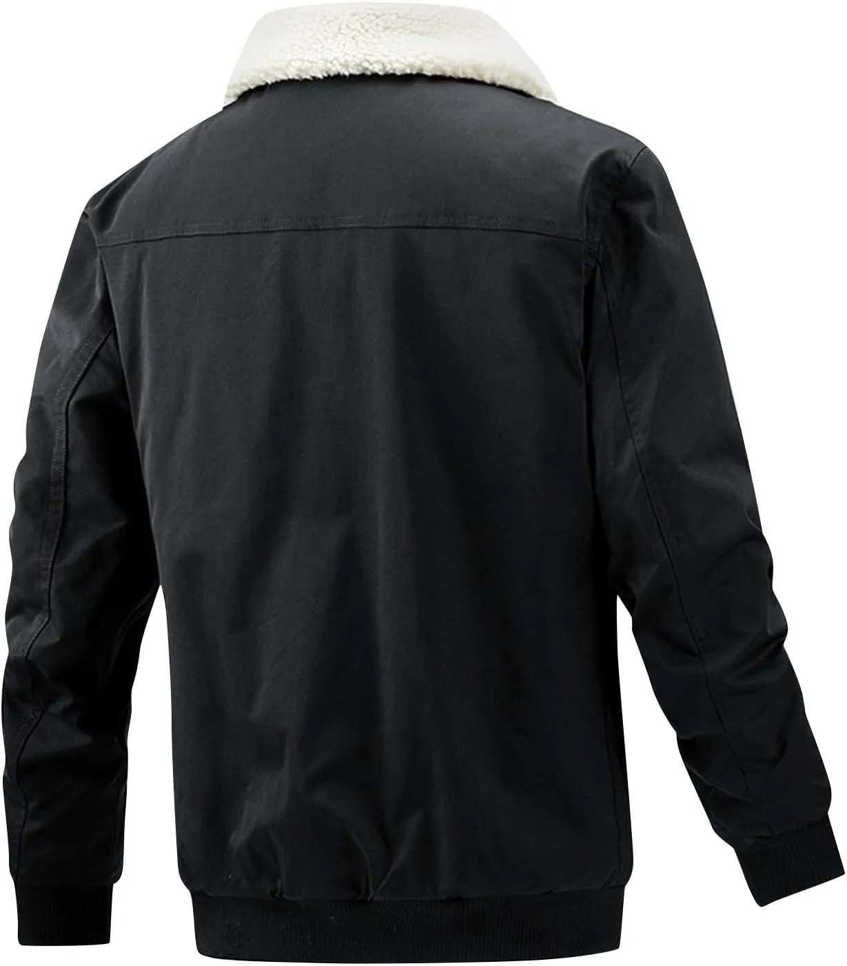 DuDubaby Casual Coat with Cotton Can Be Worn On Both Sides Men's Hooded Jacket Men's Jacket
