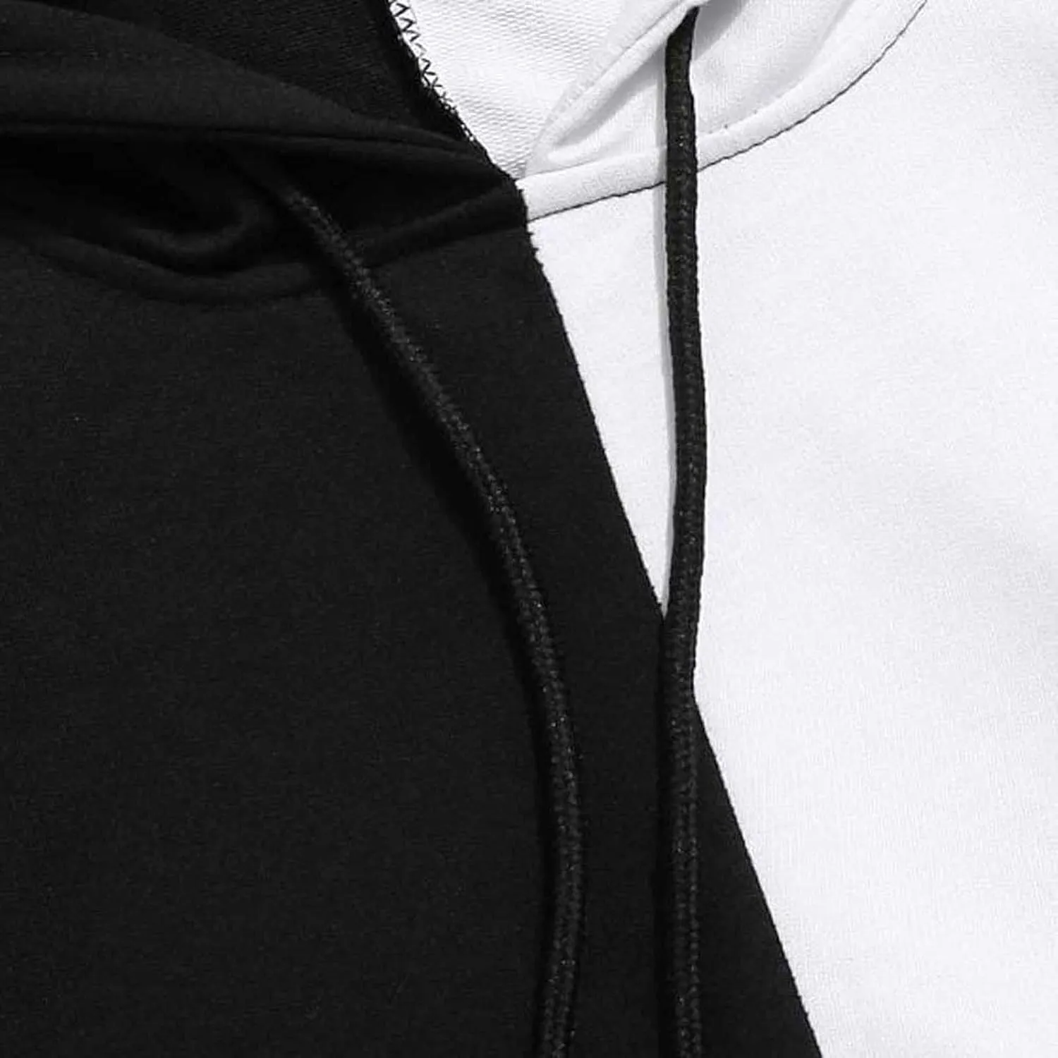 DuDubaby Mens Casual Patchwork Slim Fit Hoodie Outwear Blouse Sweatshirt Long Sleeves