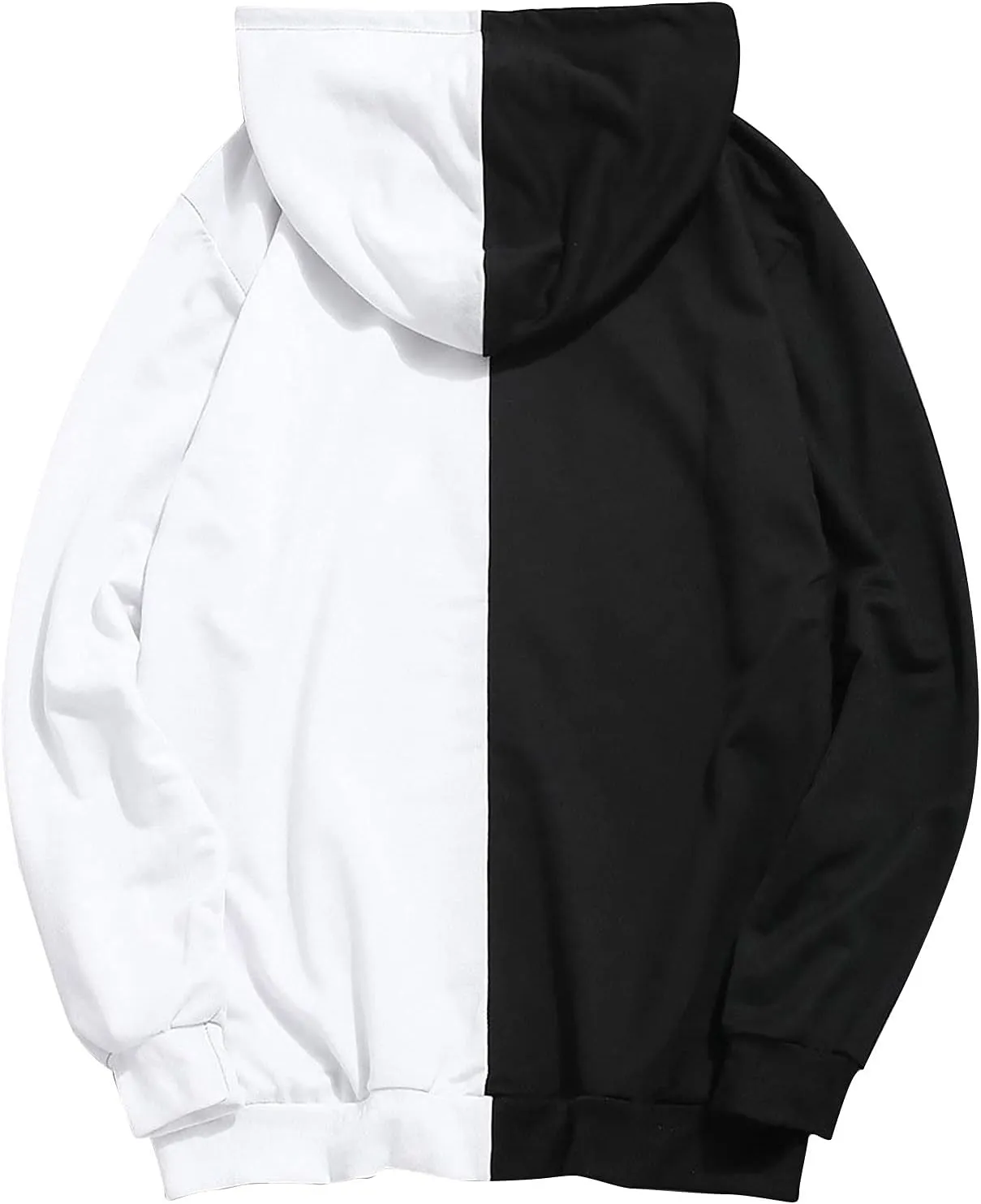 DuDubaby Mens Casual Patchwork Slim Fit Hoodie Outwear Blouse Sweatshirt Long Sleeves