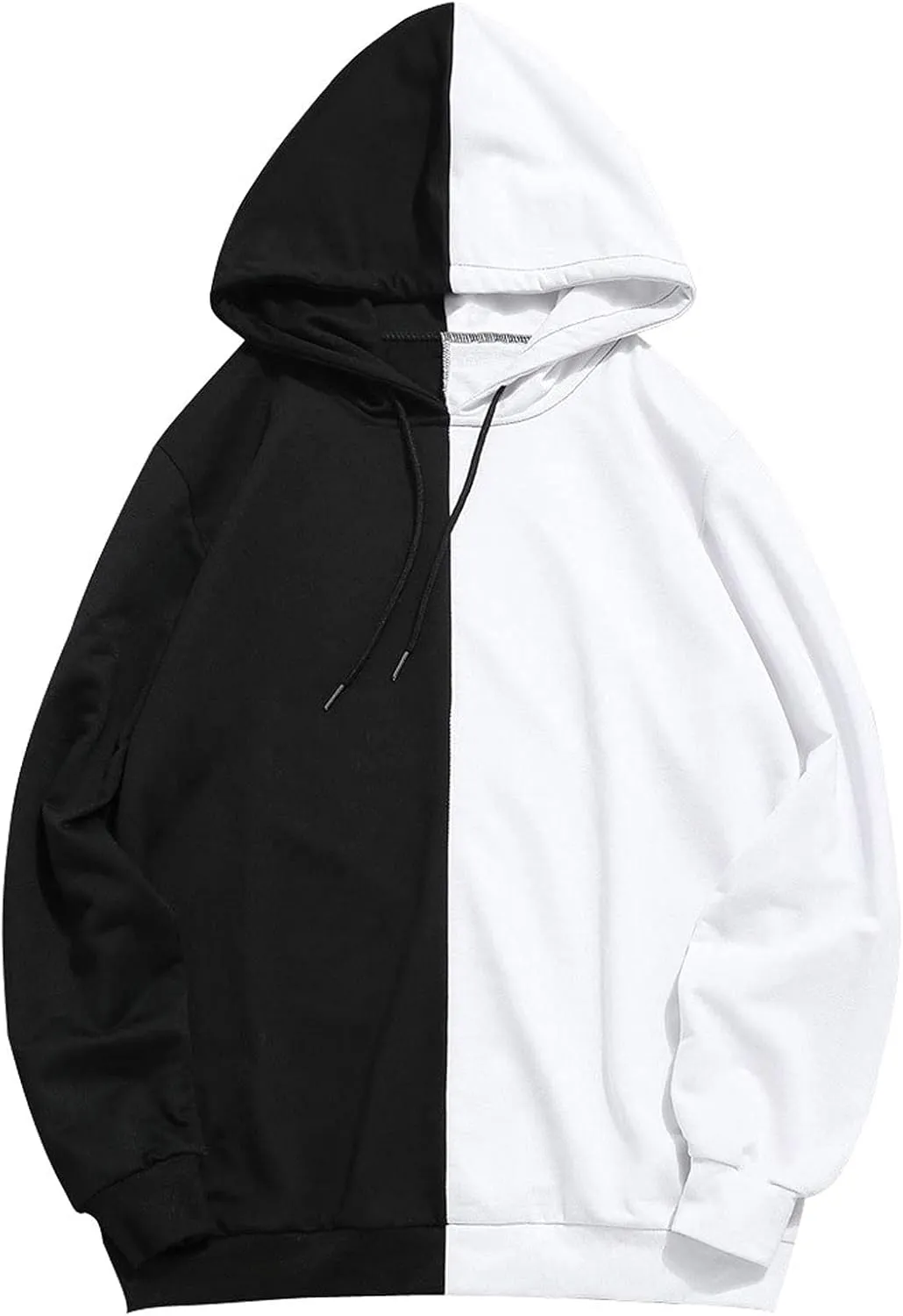 DuDubaby Mens Casual Patchwork Slim Fit Hoodie Outwear Blouse Sweatshirt Long Sleeves