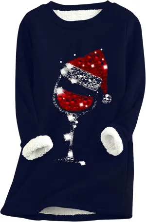 EFOFEI Womens Crew Neck Sweatshirt Long Sleeve Casual Loose Fit Tops Cute Printed Pullover Sweatshirts