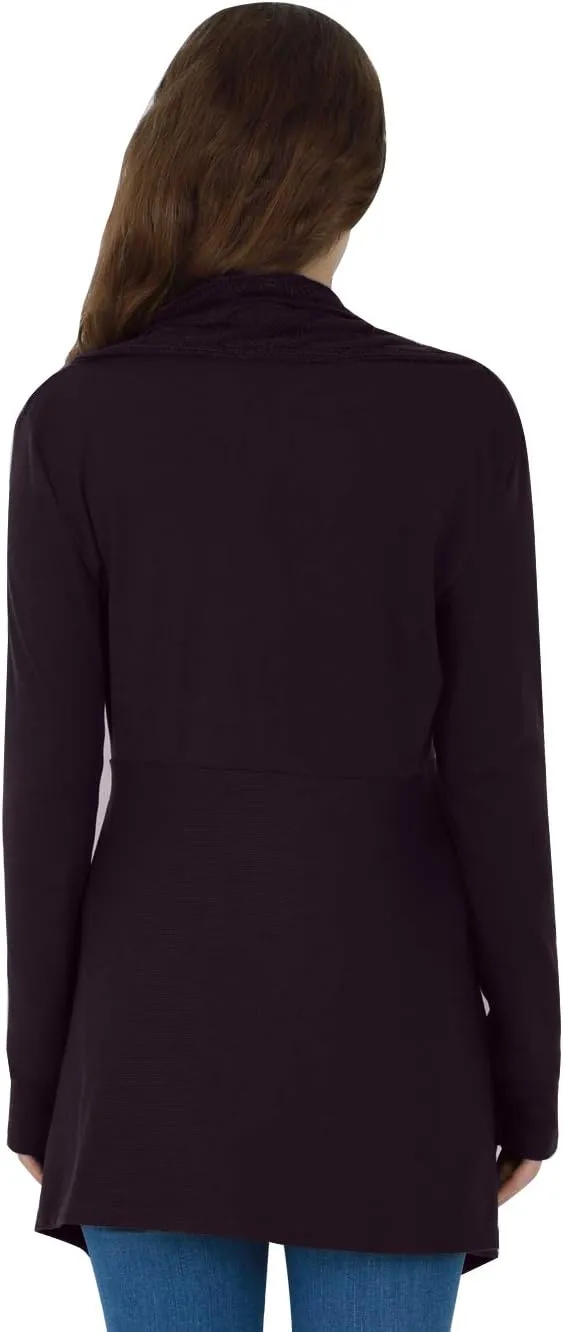 EFOFEI Womens Open Front Long Sleeve Button Down Cable Sweater Cardigans