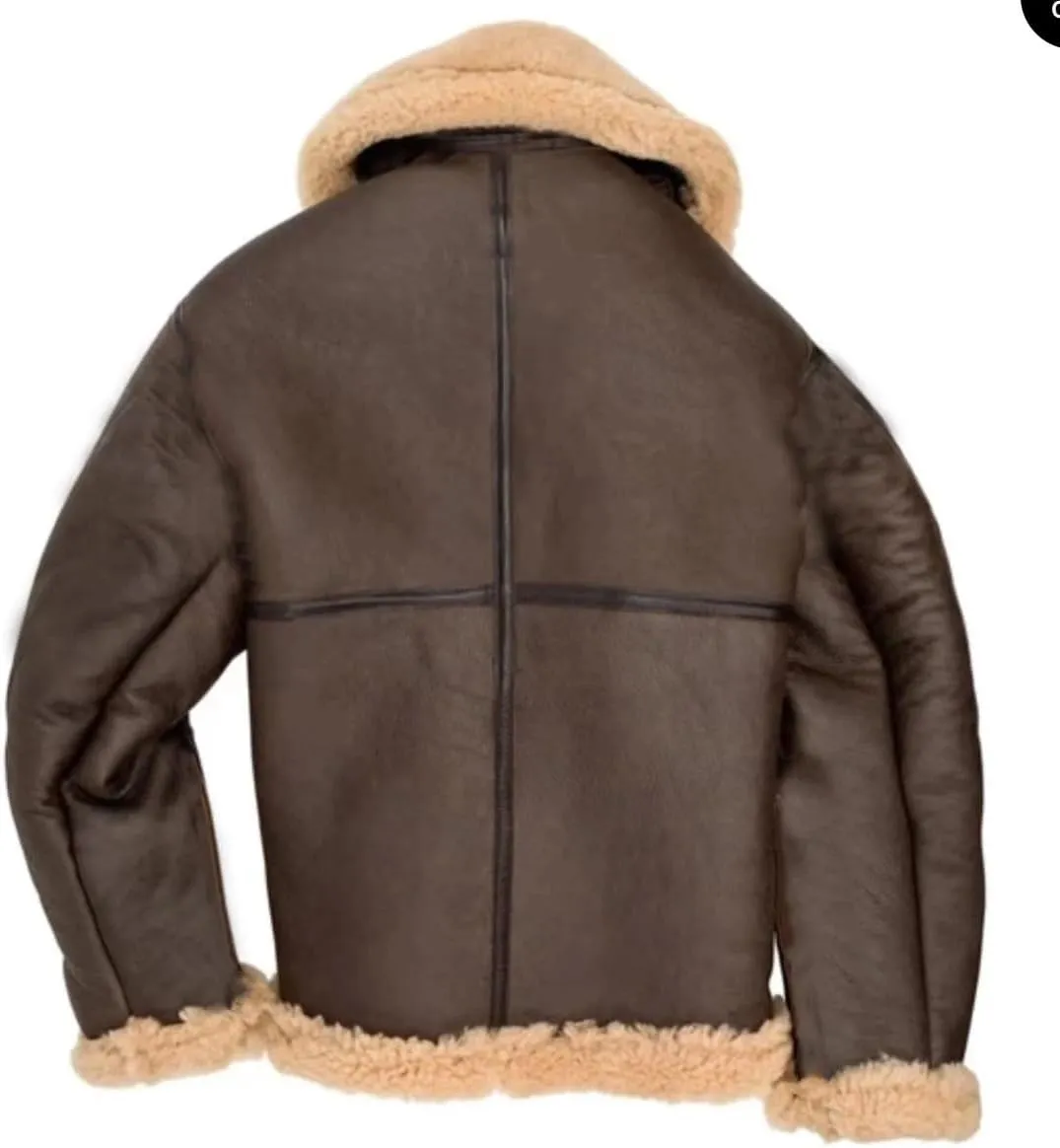evzosrz Mens Faux Pu Leather Jacket Fleece Sherpa Lined Winter Warm Coats Heavyweight Button Faux Fur Collar Motorbike Coat