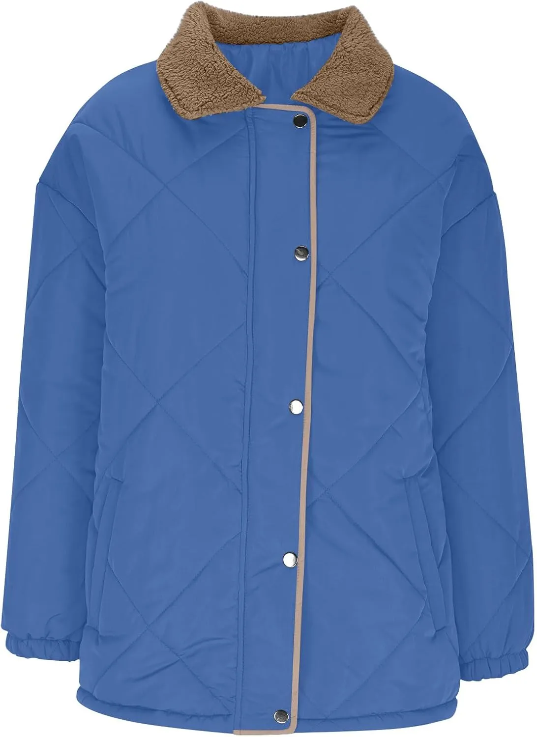 Fall Winter Jackets for Women 2024 Warm Quilted Jackets Lightweight Casual Puffer Jacket Padded Down Coat Outerwear