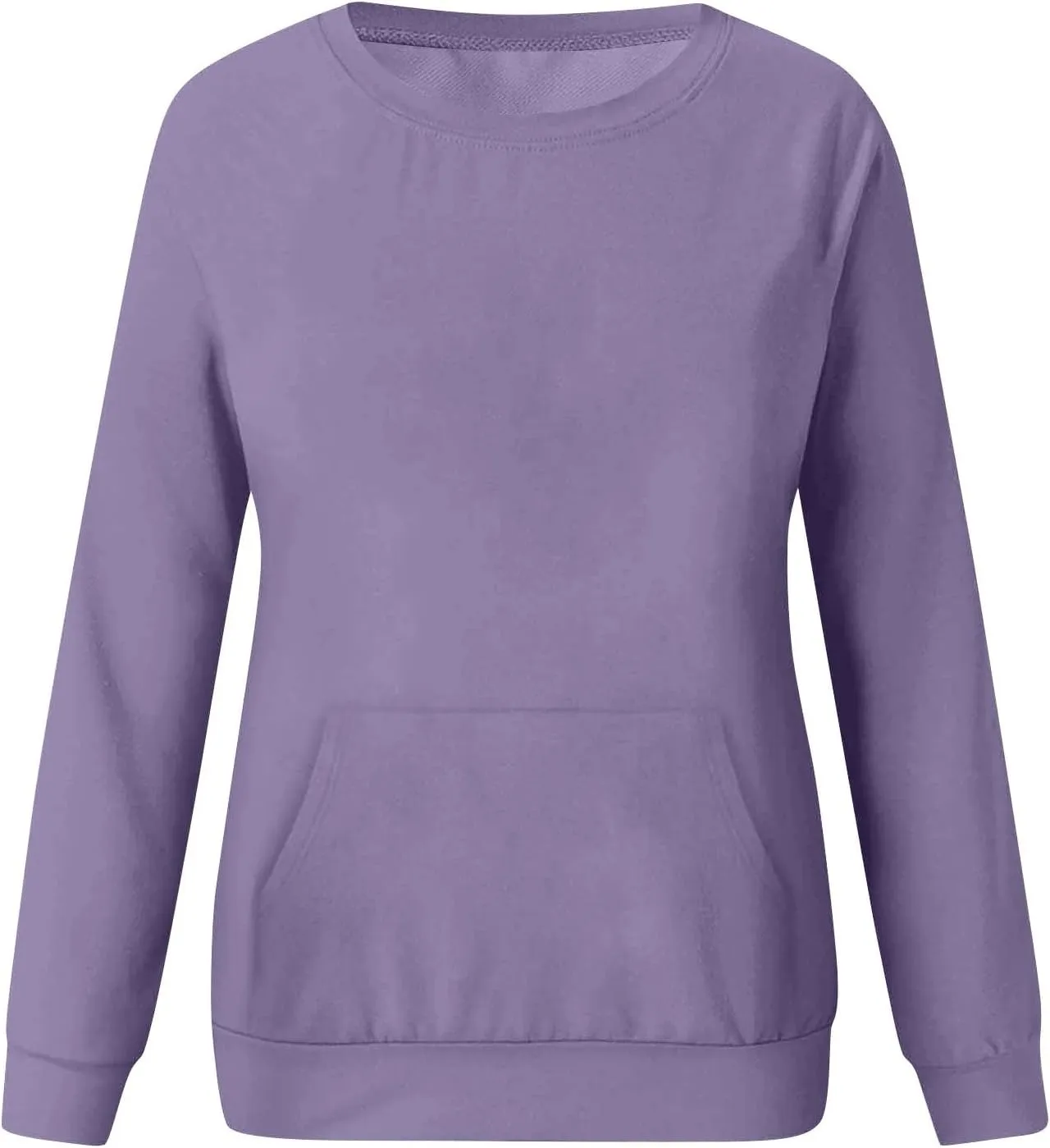 fanmpghleoo Fleece Lined Sweatshirt Women Drop Shoulder Crewneck Sweatshirts Workout Athletic Soft Plain Tunic Pullover Tops