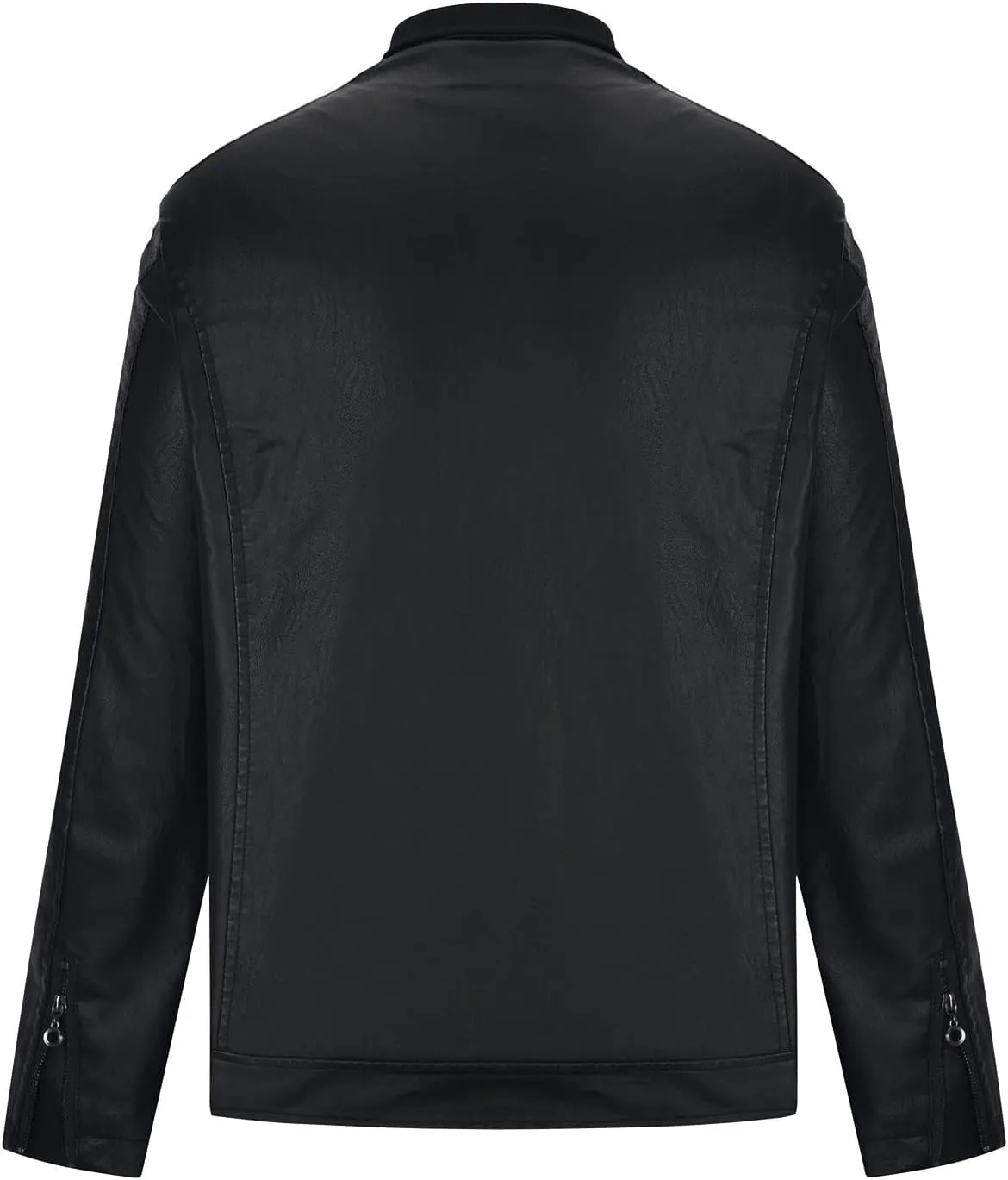 Faux Leather Jacket Men Slim Fit Racer Motorcycle Jackets Moto Coats Trendy Color Block Bomber Jacket