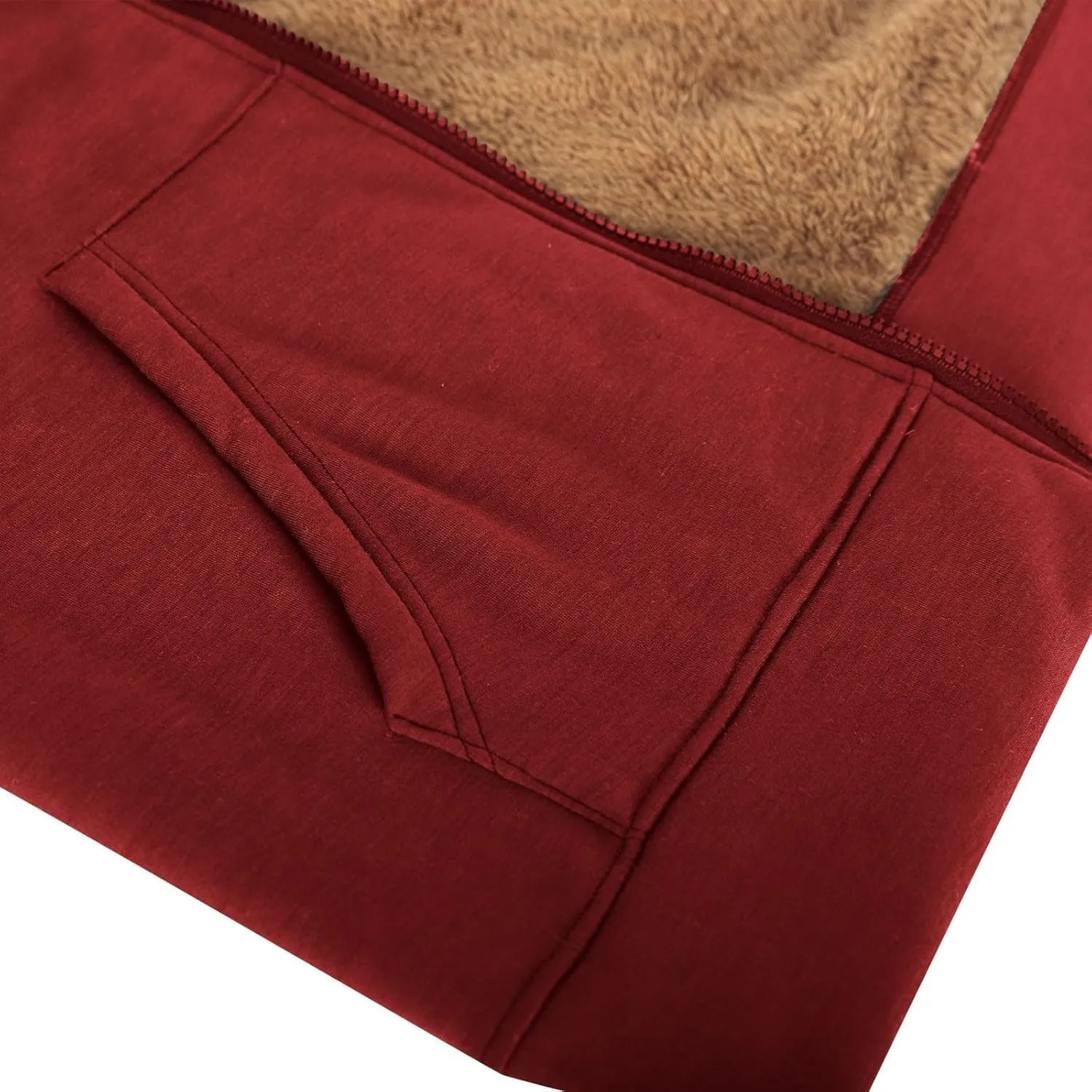 Fleece Lined Zip Up Hoodie Women Plus Size Hooded Sweatshirt Fuzzy Sherpa Lined Jacket Casual Drawstring Winter Coats