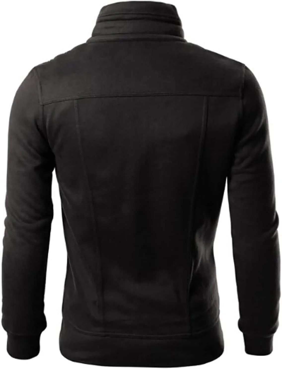 Full Zip up Sweatshirt Jacket for Men Stand Collar Slim Fit Athletic Track Jacket Long Sleeve Mock Neck Sweatshirt