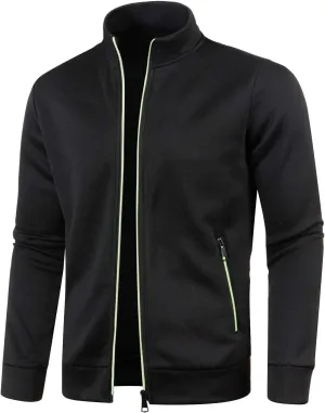 FZVYD Men's Lightweight Bomber Jacket Softshell Windbreaker 2023 Spring Fall Full Zip Active Coat Slim Fit Athletic Outwear
