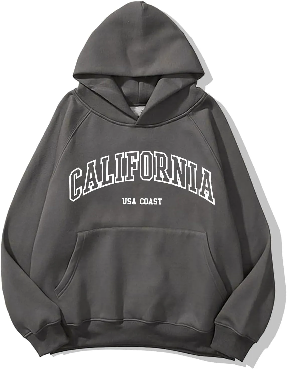 GIERIDUC Sweatshirt for Women Oversized Letter Print Fleece Crew Neck Pullover Casual Comfy Fall Fashion Teen Girl Hoodies