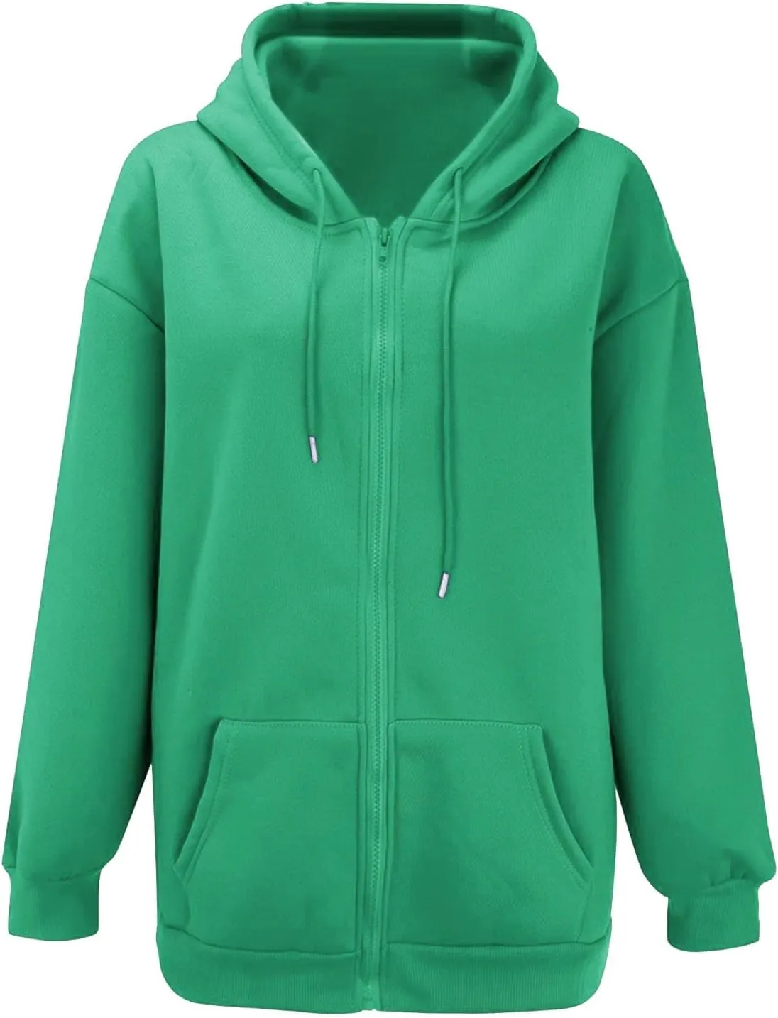 GIERIDUC Zip Up Hoodie Women 2024 Trendy Long Sleeve Sweatshirts Jacket Casual Athletic Hooded Track Jacket with Pockets