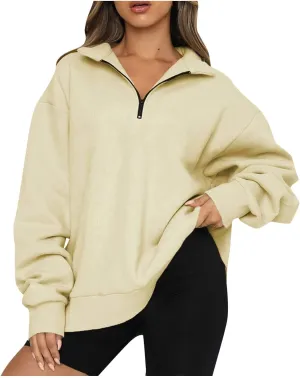 GOFULY 1/4 Zip Sweatshirt Women Fall Pink Graphic Sweatshirts Trendy Preppy Long Sleeve Pullover Winter Lightweight Clothes