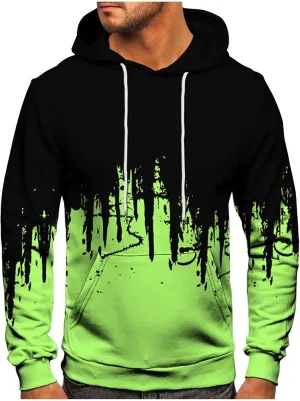 GOFULY Sweatshirt For Men Streetwear Fall Hoodies Long Sleeve Drawstring Hoodie Pullover Winter 3D Print Clothes With Pockets