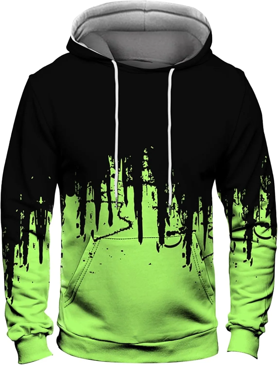 GOFULY Sweatshirt For Men Streetwear Fall Hoodies Long Sleeve Drawstring Hoodie Pullover Winter 3D Print Clothes With Pockets