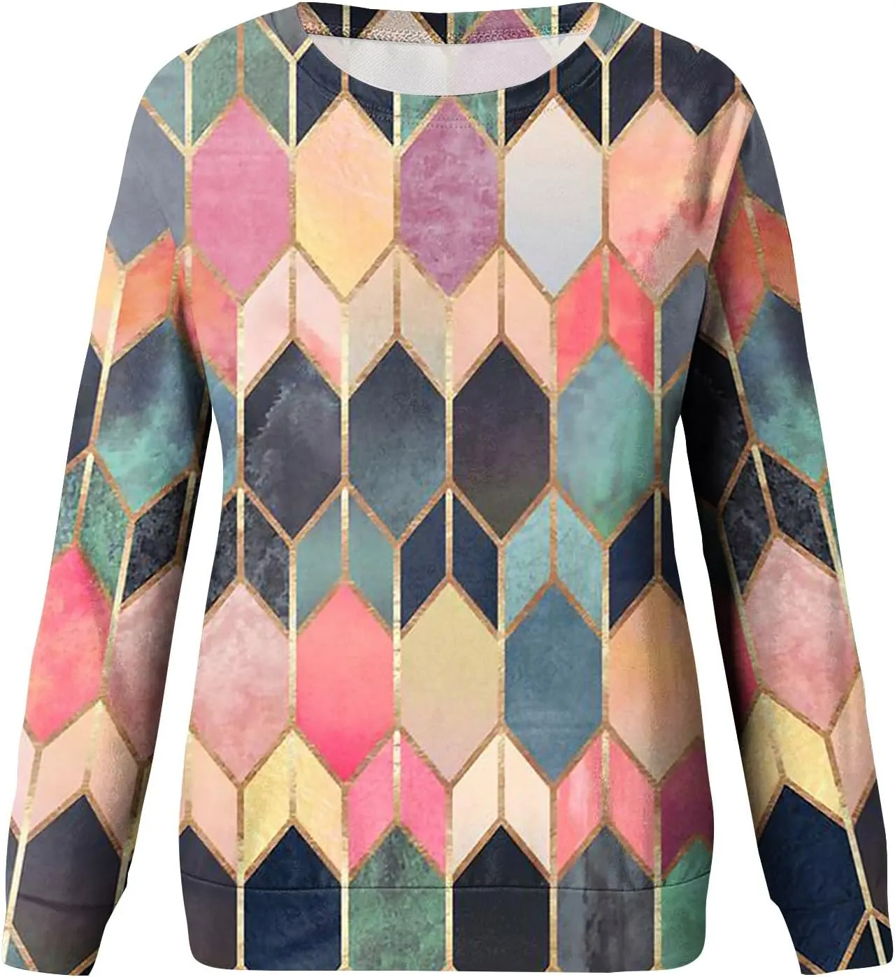 GOFULY Sweatshirt For Women Crewneck Fall Pullovers Lightweight Floral Print Sweatshirts Oversized Long Sleeve Shirts Outfits