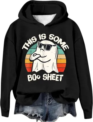 Graphic Hoodies Hoodies for Women Oversized 2024 Fall Trendy Gradient Print Sweatshirts Casual Fashion Hooded Pullover with Pockets Clearance