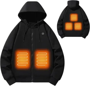 Heated Jacket, Heated Hoodies for Men&Women Lightweight Winter Warm USB Electric Outdoor Sweatshirts Jackets Unisex