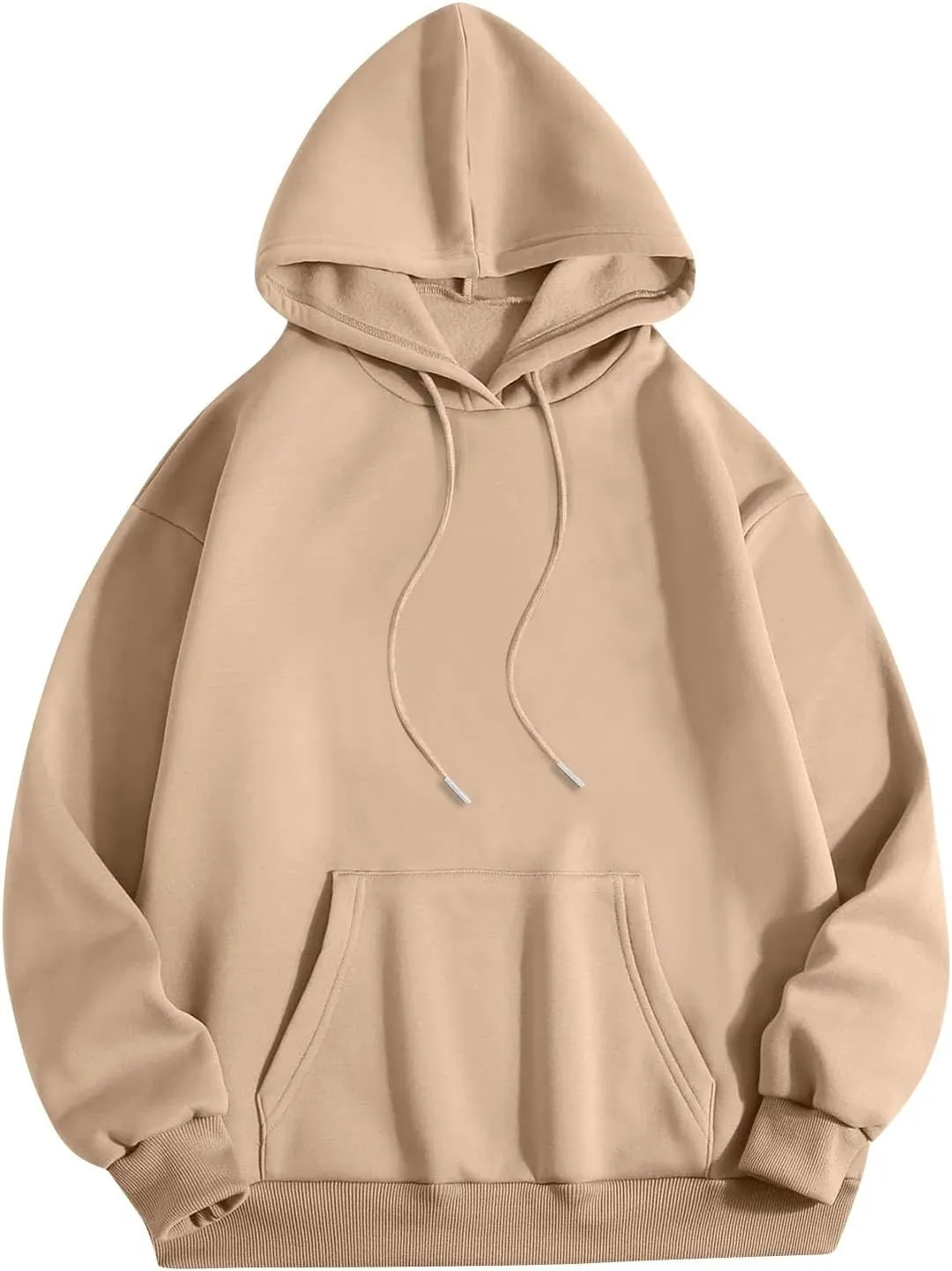 Hoodies Aesthetic Thicc and Tired Shape Printed Christian Pullover Hoodie with Pocket Drop Shoulder Loose Fit Fall Winter