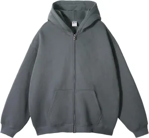 Hoodies for Men Fleece Warm Thick Jackets Full Zip Up Heavyweight Sherpa Lined Coat Hooded Sweatshirt with Zipper