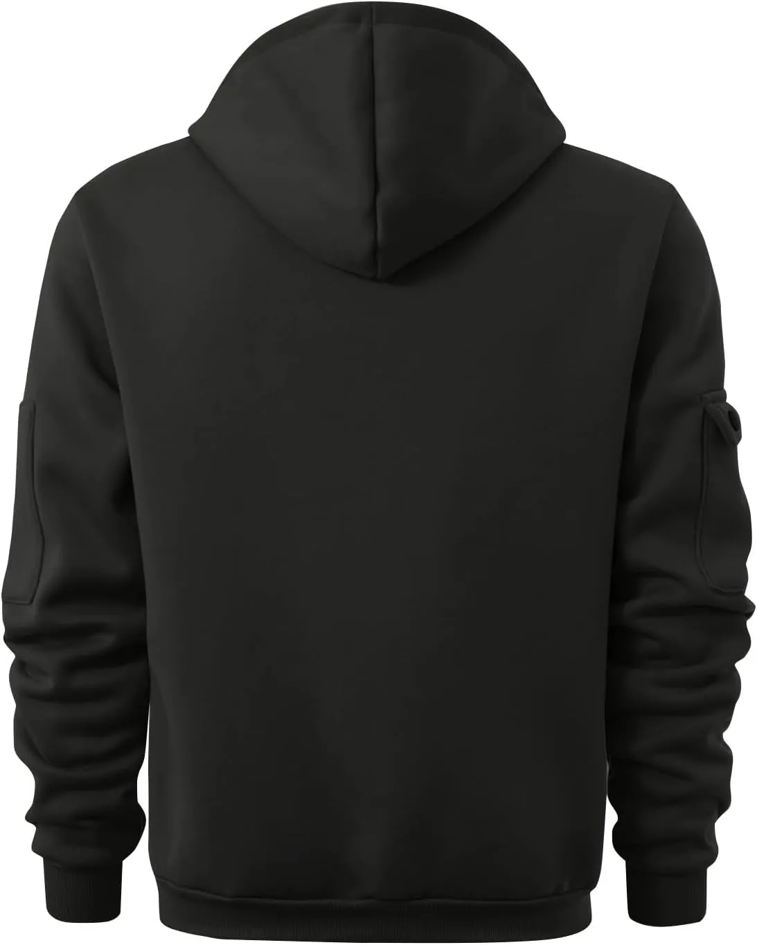 Hoodies for Men Long Sleeve Quarter Zip Cargo Hooded Sweatshirt Casual Tactical Hoodie Outdoor Multi Pockets Pullover