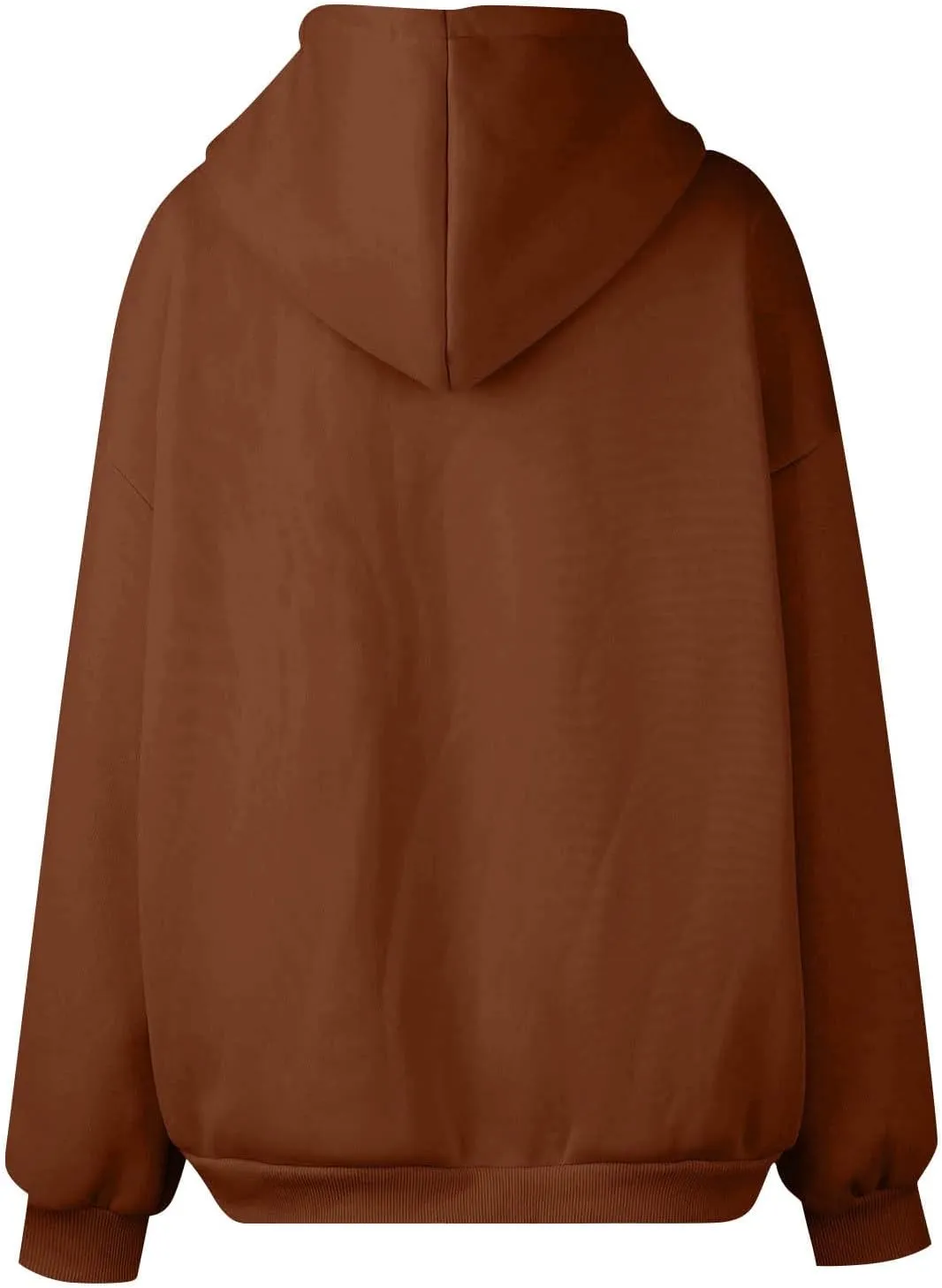 Hoodies for Women Casual Fashion Solid Full Zip Up Jacket Long Sleeved Zippered Hooded Sweatshirt Coats