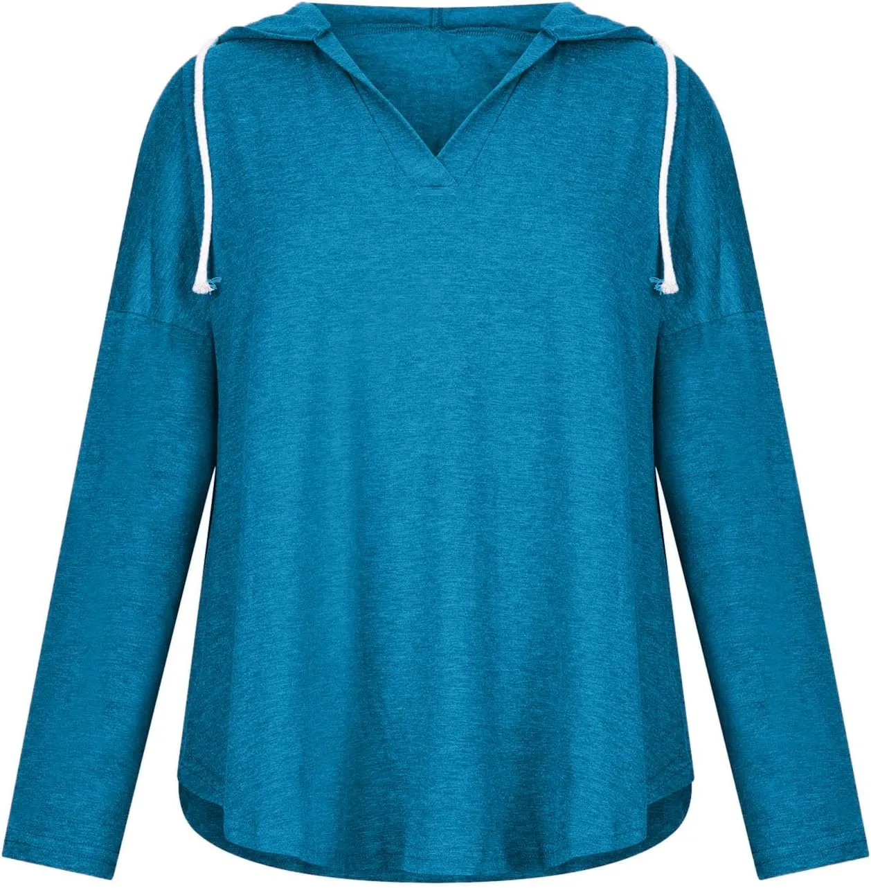 Hoodies For Women Causal Fall Thin Sweatshirt,2023 Fall Long Sleeve V Neck Pullover Tunic Top