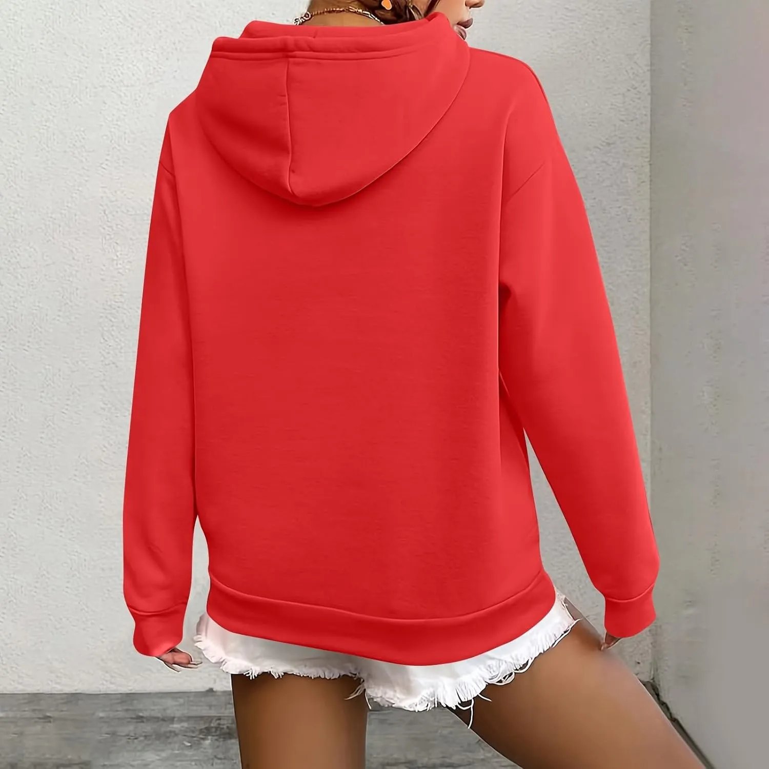 Hoodies for Women Long Sleeve Drawstring Hooded Sweatshirt Casual Comfy Fleece Pullovers Cute Hoodies with Pocket