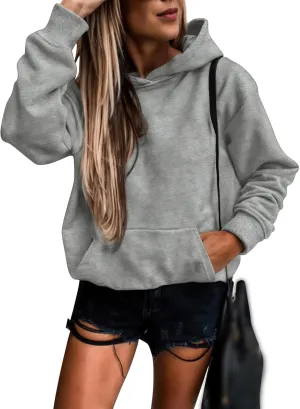 Hoodies for Women Pullover Fleece Hoodie Long Sleeve Casual Sweatshirt 2025 Loose Lightweight Tops with Pockets